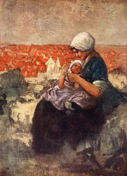 Moeder en kind van Scheveningen, 1904
